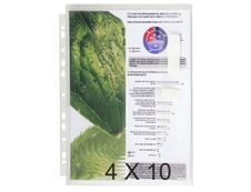 Exacompta - 4 Packs de 10 Pochettes perforées à soufflet avec rabat latéral - A4 - 20/100