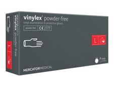 Vinylex - 100 gants non poudrés  - taille 8/9 - vinyle - transparent