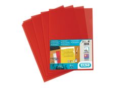 SHINE - 10 Pochettes coin - A4 - pour 25 feuilles - 12/100 - rouge cristal