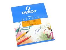 Canson - Cahier à dessin 24 x 32 cm - 24 pages - 125g - blanc