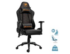 Fauteuil gamer OUTRIDER BLACK - accoudoirs réglables - appuie-tête intégré - noir