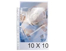 Exacompta - 10 Packs de 10 Pochettes perforées - 32 x 24 cm - 9/100 - cristal