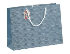Clairefontaine - Sac cadeau - dieppe bleu/blanc - 37,3 cm x 11,8 cm x 27,5 cm