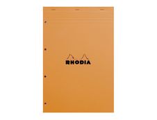 Rhodia Basics - Bloc notes - A4 - 160 pages - grands carreaux - 80g - orange