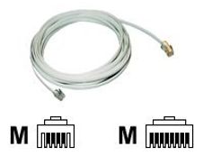 MCL Samar - câble téléphonique/réseau - RJ11 (6/4) / RJ45 - 5 m