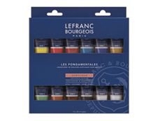 Lefranc & Bourgeois - Set de peinture acrylique - 12 couleurs - 20 ml