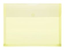 FolderSys - Pochette velcro - pour A4 - pour 250 feuilles - jaune transparent