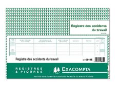 Exacompta - Piqûre 24 x 32 cm - Registre des accidents de travail - 20 pages