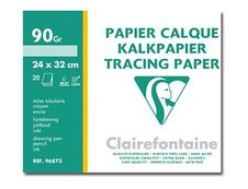 Clairefontaine Fine Arts - Pochette papier calque - 12 feuilles - 24 x 32 cm - 90 gr