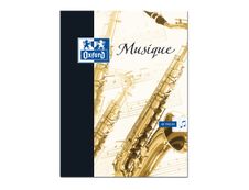 Oxford - Cahier de musique 24 x 32 cm - 48 pages - pages à portée et grands carreaux