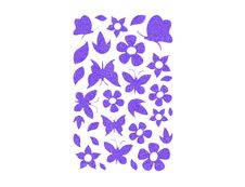 Maildor - 2 feuilles gommettes fleurs - violet