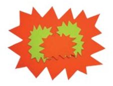 Apli Agipa - 10 éclatés fluo effaçables - jaune/orange - 8 x 12 cm