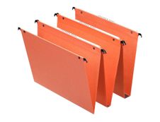 Esselte Dual - 25 Dossiers suspendus pour tiroirs - fond V - orange