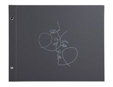 Exacompta Art - Album photos à vis 37 x 29 cm - 40 pages noires - noir