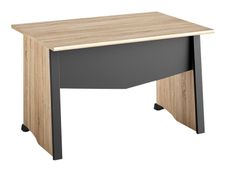 Bureau MAMBO - 120 cm - Pieds panneaux - Chêne Sonoma/noir