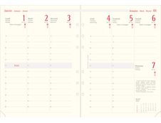 Oberthur 21 - Recharge internationale pour organiseur - 1 semaine sur 2 pages à la verticale - 15 x 21 cm