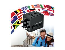 PORT World Travel - adaptateur secteur - USB