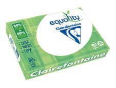 Clairefontaine Equality - Papier blanc - A3 (297 x 420 mm) - 80 g/m² - 50% recyclé - 2500 feuilles (carton de 5 ramettes)