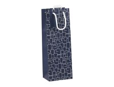 Clairefontaine - Sac cadeau spécial bouteille - men in blue - 12,7 cm x 9 cm x 35,5 cm