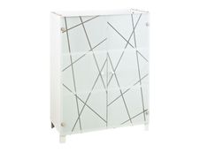 Rangement mi-hauteur SUNDAY - L80 x H114 x P42 - portes en verre