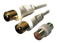MCL Samar - câble d'antenne 90dB (M)/(M) 9,5 mm + adaptateur (F)/(F) - 3 m