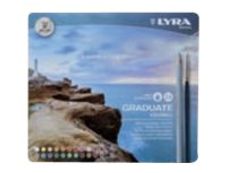 Lyra Graduate - 24 Crayons de couleur aquarellables - boîte métal