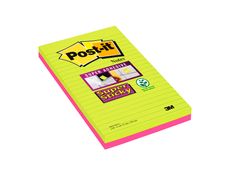 Post-it - 2 Blocs notes Super Sticky - grand format 125 x 200 mm