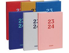 Agenda Rainbow - 1 semaine sur 2 pages - 9 x 16 cm - 6 couleurs disponibles - Brepols