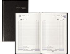 Agenda perpétuel de caisse Lima - 1 jour par page - 13 x 21 cm - noir - Brepols