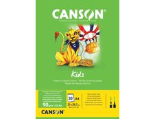 Canson Kids - Bloc dessin - 30 feuilles - A4 - 90 gr - blanc