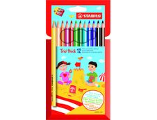 STABILO Trio thick - 12 crayons de couleur + 1 taille crayon