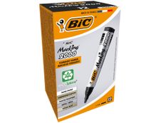 BIC MARKING 2000 - Pack de 12 marqueurs permanents - pointe ogive - noir