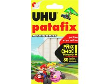 UHU Patafix Collector - 80 pastilles adhésives - blanc - non permanent