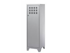 Casier de bureau avec pieds - 133 x 40 x 40 cm - aluminium