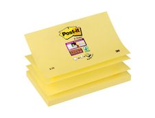 Post-it - Bloc Z-Notes Super Sticky - jaune - 76 x 127 mm