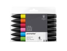 ProMarker - Pack de 6 marqueurs double pointe - tons vibrants