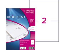 Office Star - 200 Étiquettes multi-usages blanches - 210 x 148,5 mm - réf OS43655