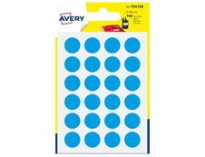 Avery - 168 Pastilles adhésives - bleu - diamètre 15 mm