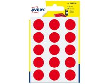 Avery - 90 Pastilles adhésives - rouge - diamètre 19 mm