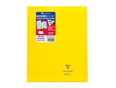 Clairefontaine Koverbook - Cahier polypro 24 x 32 cm - 96 pages - grands carreaux (Seyes) - jaune