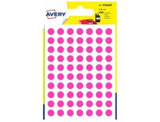 Avery - 490 Pastilles adhésives - rose - diamètre 8 mm