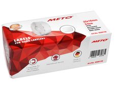 METO Arrow - Boîte de 6 rouleaux de 1000 étiquettes permanentes - 22 x 16 mm - blanc - pour étiqueteuse 2 lignes