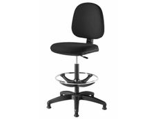 Siege technique ROB - tabouret assis-debout - hauteur réglable jusqu'à 80 cm - repose-pieds - noir