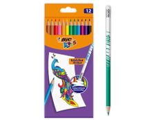 BIC Kids Evolution Illusion - 12 Crayons de couleur effaçables