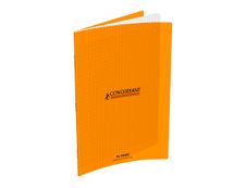 Conquérant Classique - Cahier polypro - 24 x 32 cm - 96 pages - grands carreaux (seyès) - orange