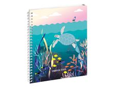 Cahier de textes spiralé Océan Tortue - 17 x 22 cm - Exacompta