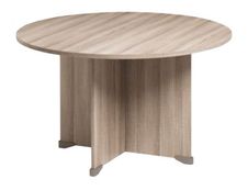 Table de réunion ronde JAZZ+ - 120 cm - Chêne gris