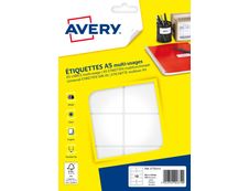 Avery - Etui A5 - 160 Étiquettes multi-usages blanches - 38,5 x 65 mm - réf ETE010
