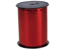 Maildor - Bolduc métallisé - ruban d'emballage 7 mm x 250 m - rouge