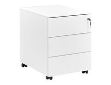 Caisson mobile ARPE/SUNDAY - Profondeur 54 cm - 3 tiroirs - métal laqué blanc